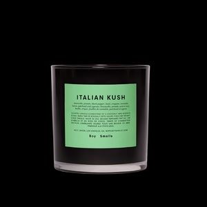 Boy smells Italian kush candle